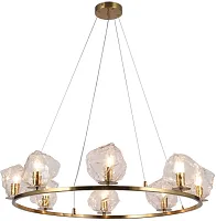 Люстра подвесная Бегард (Begard) OML-68003-08 Omnilux прозрачная на 8 ламп, основание античное бронза в стиле современный Люстра подвесная Бегард (Begard) OML-68003-08 Omnilux прозрачная на 8 ламп, основание античное бронза в стиле современный